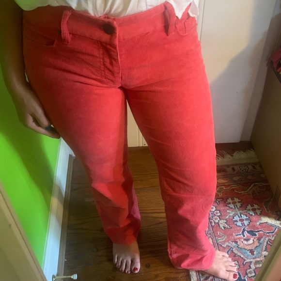 Coral Bootcut Corduroy Pants - Picture 2 of 5